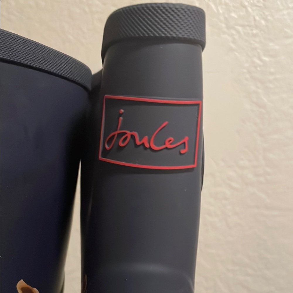 Joules Black Rain Boots with Dachshund Print - Picture 9 of 9